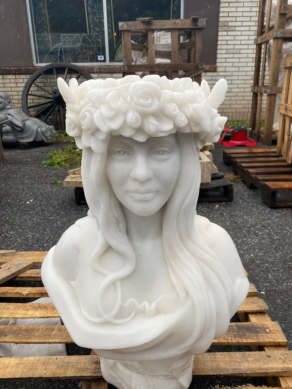 Thumbnail: Marble Butterly Veil Bust