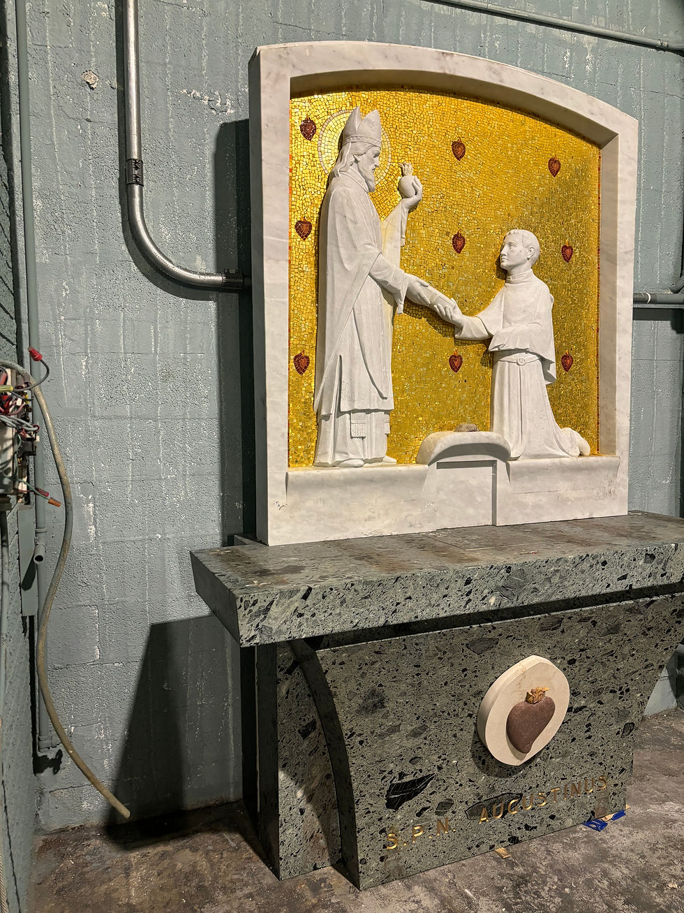 Thumbnail: Vintage Mosaic and Marble Church Religious Altar