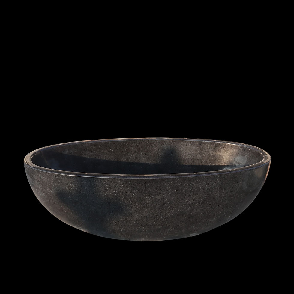 Thumbnail: Carved Black Granite 72" Designer Bathtub