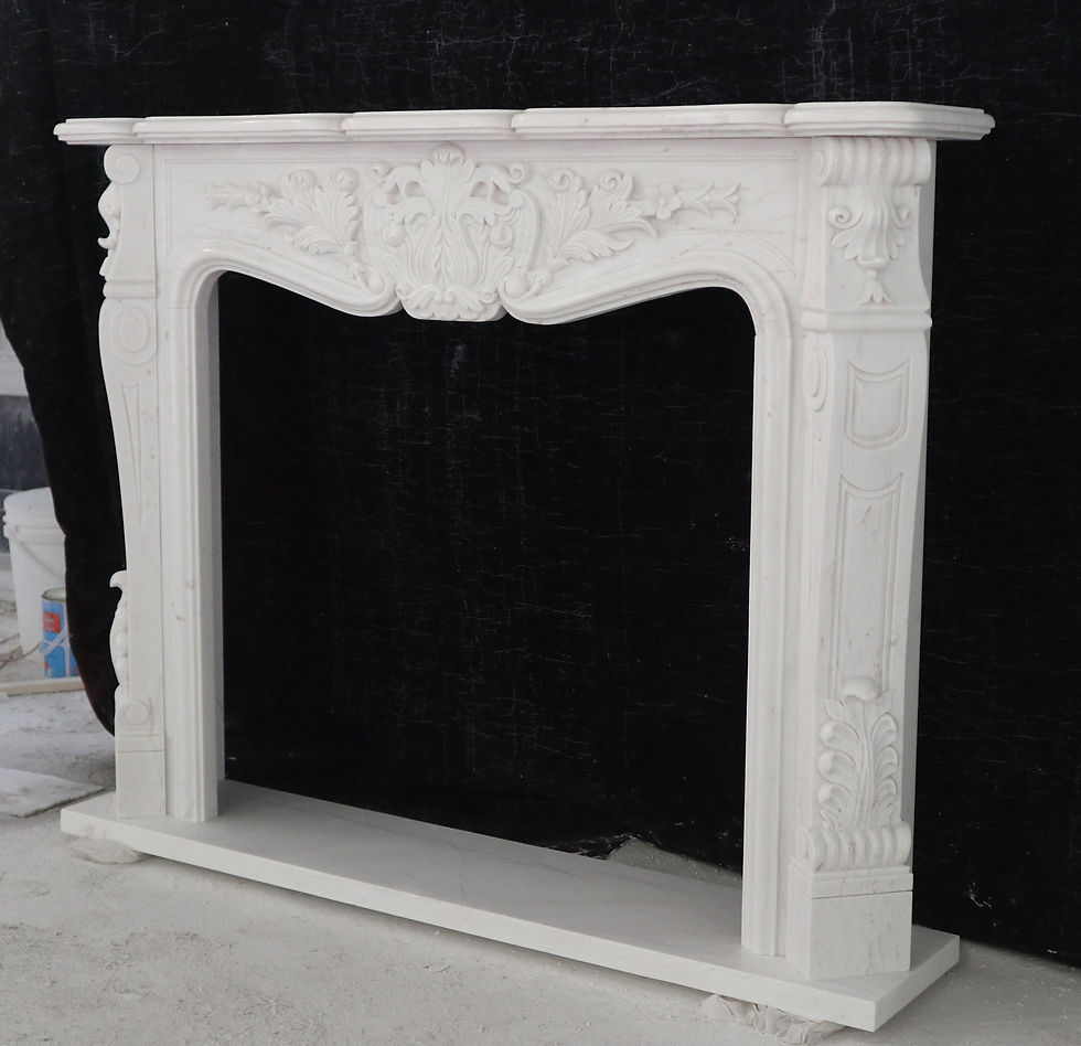 Thumbnail: French Style Marble Fireplace Mantel