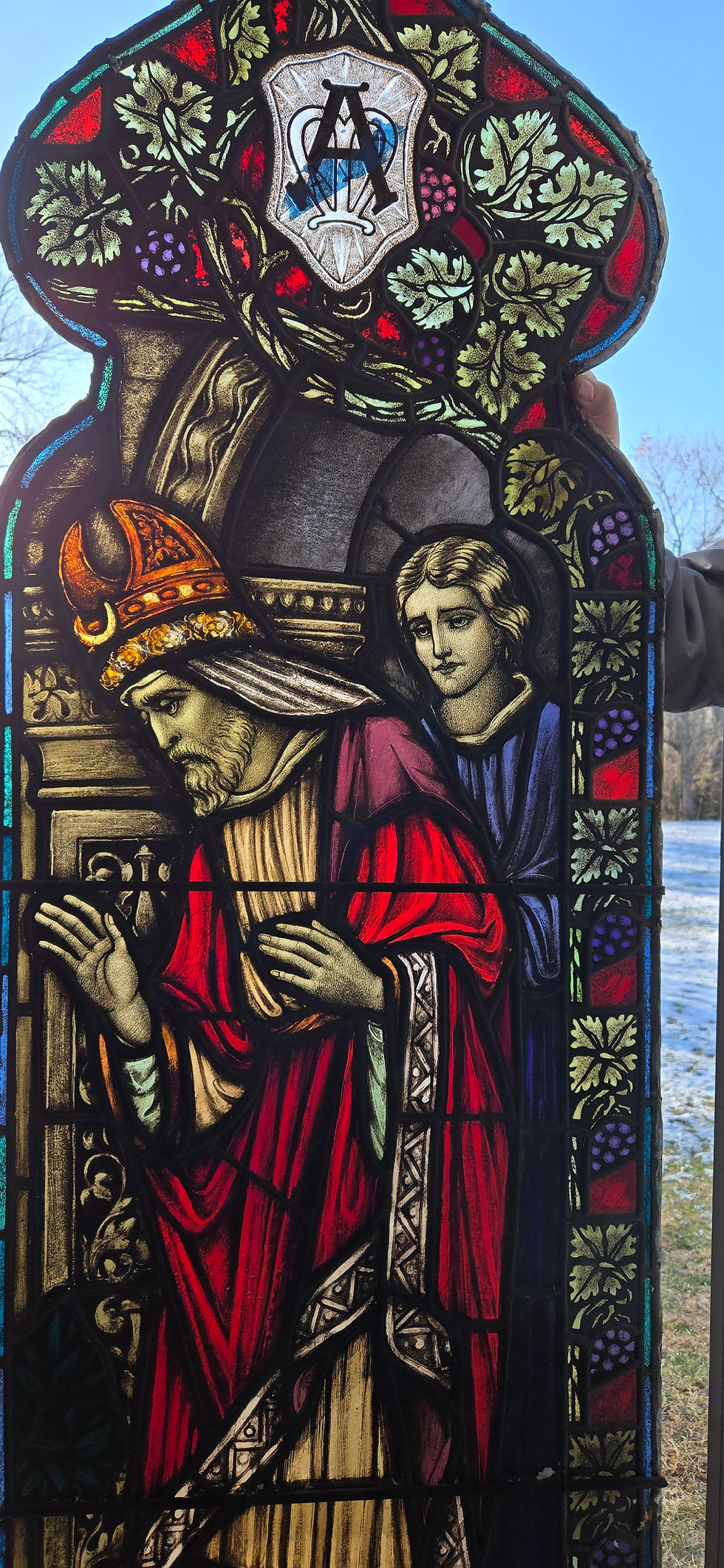 Thumbnail: Antique Church Stained Glass Windows of The Presentation of Mary in the Temple