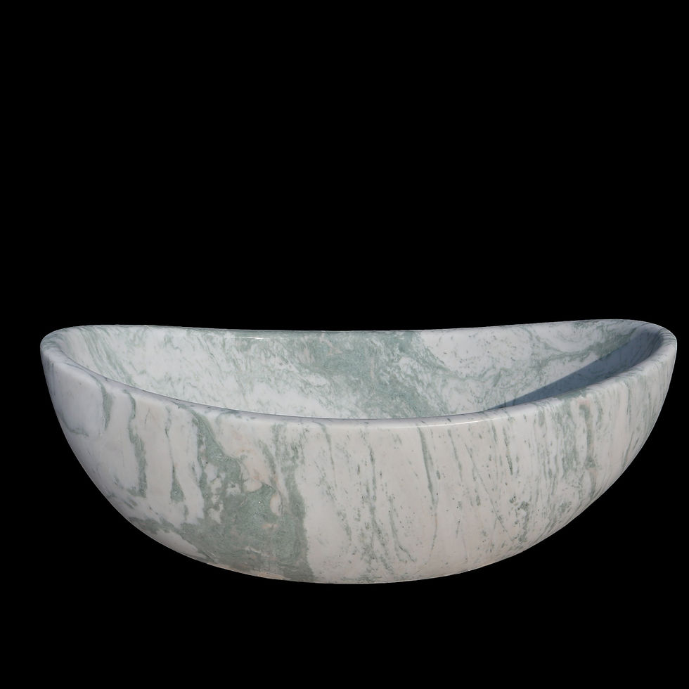 Thumbnail: Lilac Carved Marble Designer Bathtub