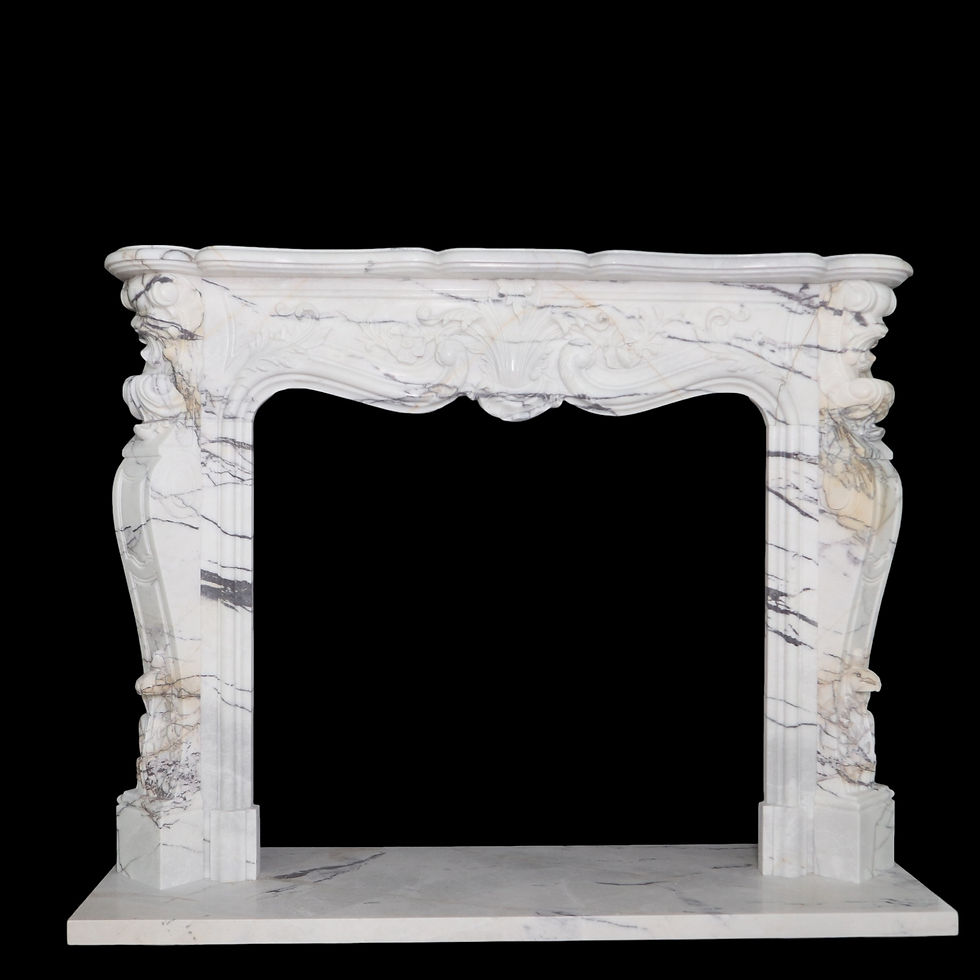 Thumbnail: Italian Marble French  Style 60" Fireplce Mantel