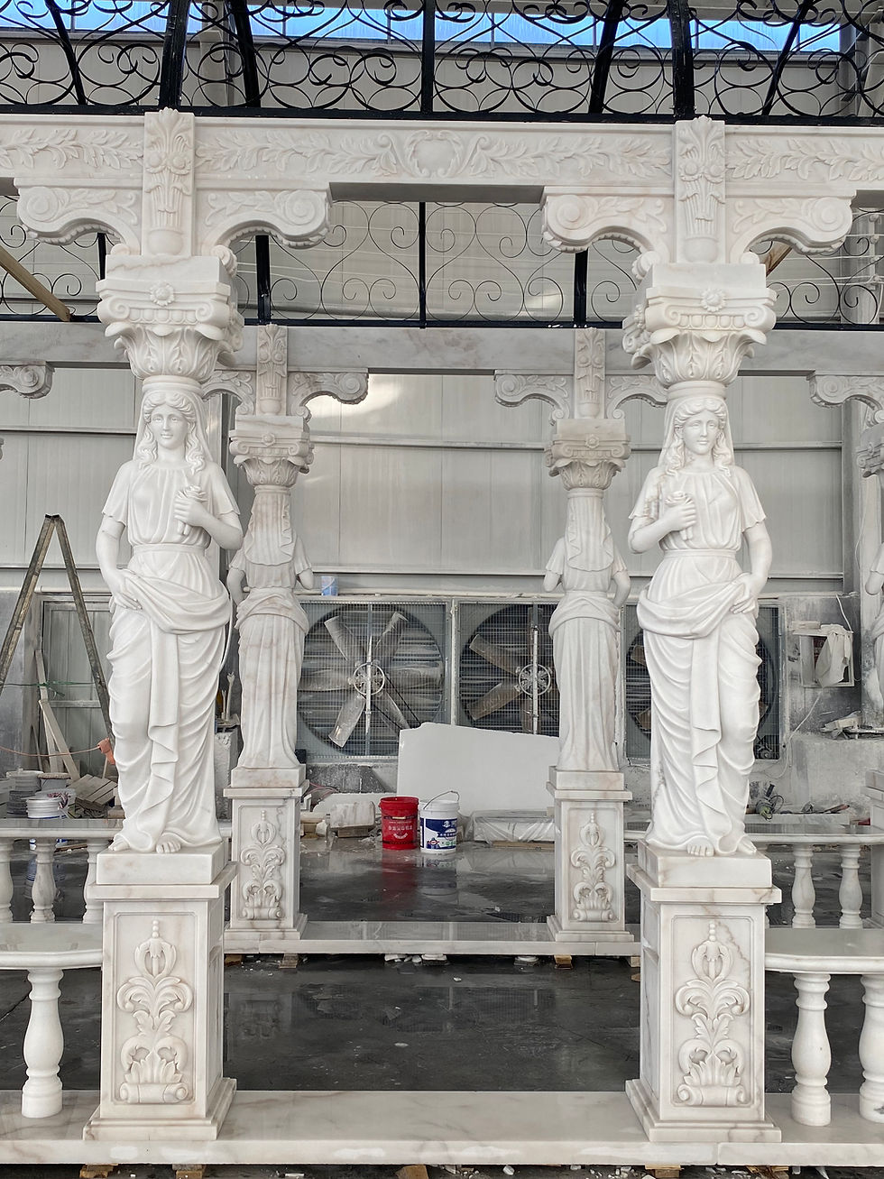 Thumbnail: Monumental Marble Carved Gazebo - Trellis