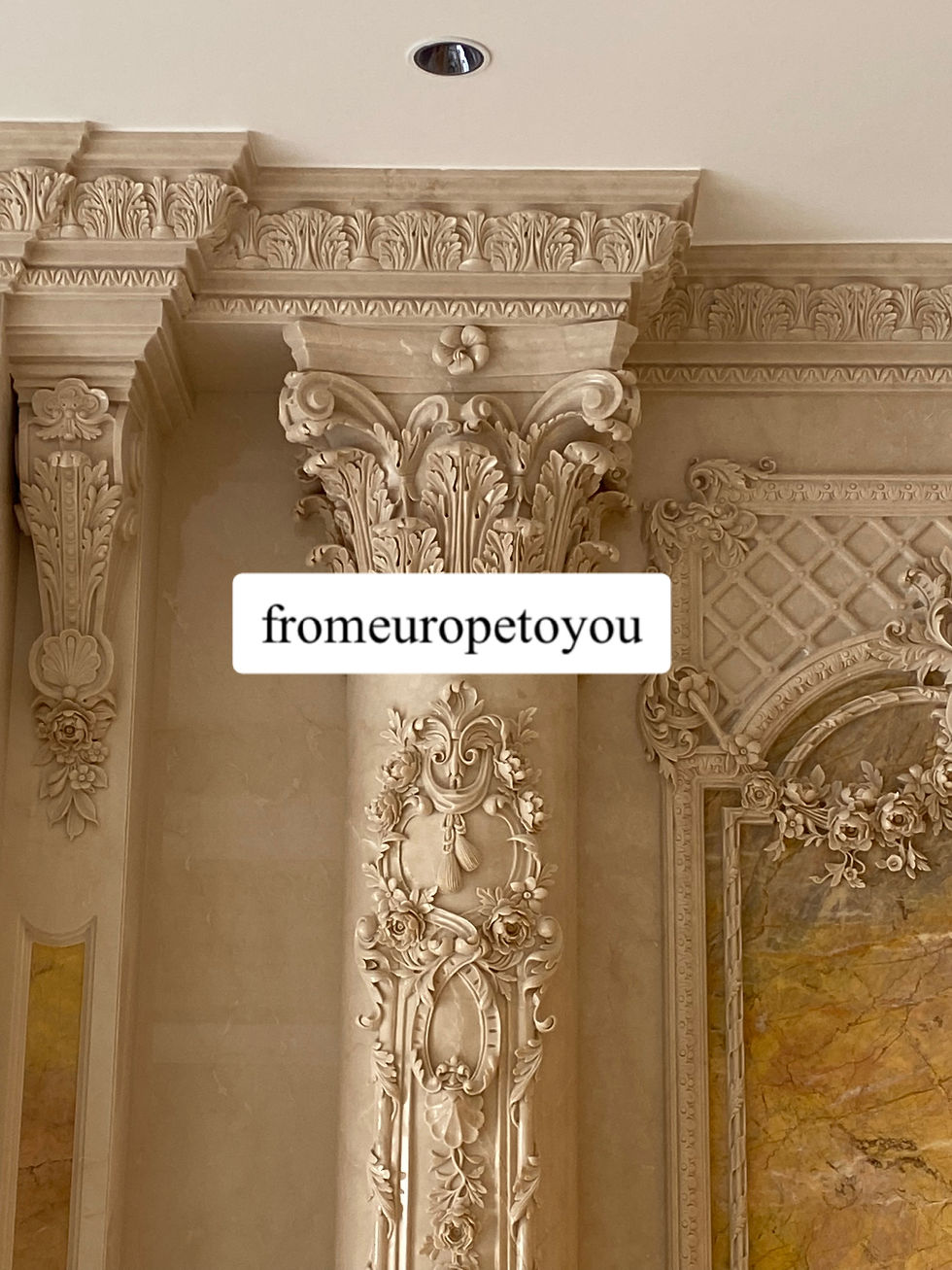 Thumbnail: World Class Carved Marble Fireplace Mantel