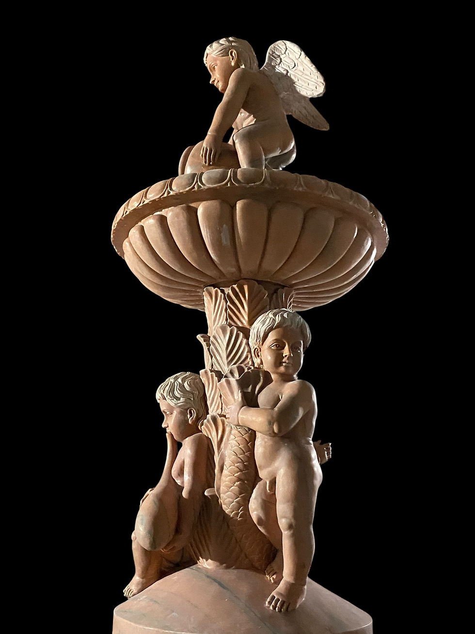 Thumbnail: Carved Marble Cherub Estate Fountain