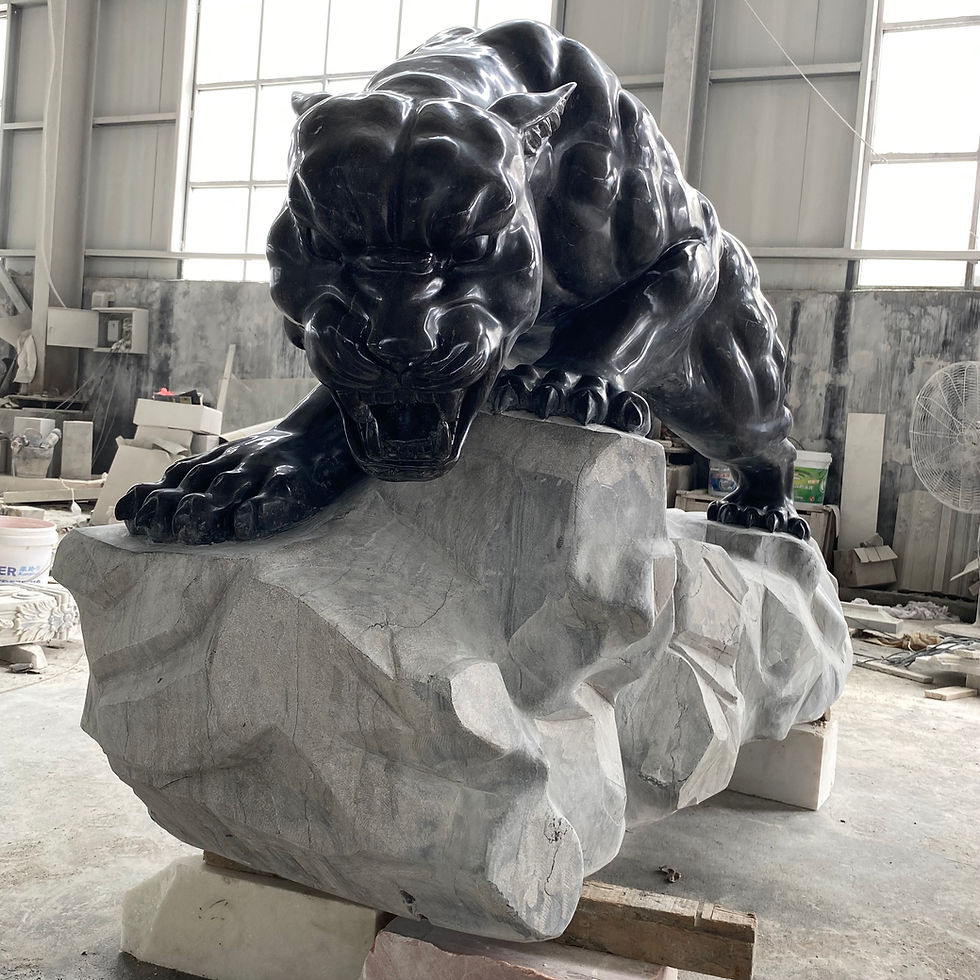 Thumbnail: Large Carved Panther Statue on A Rock