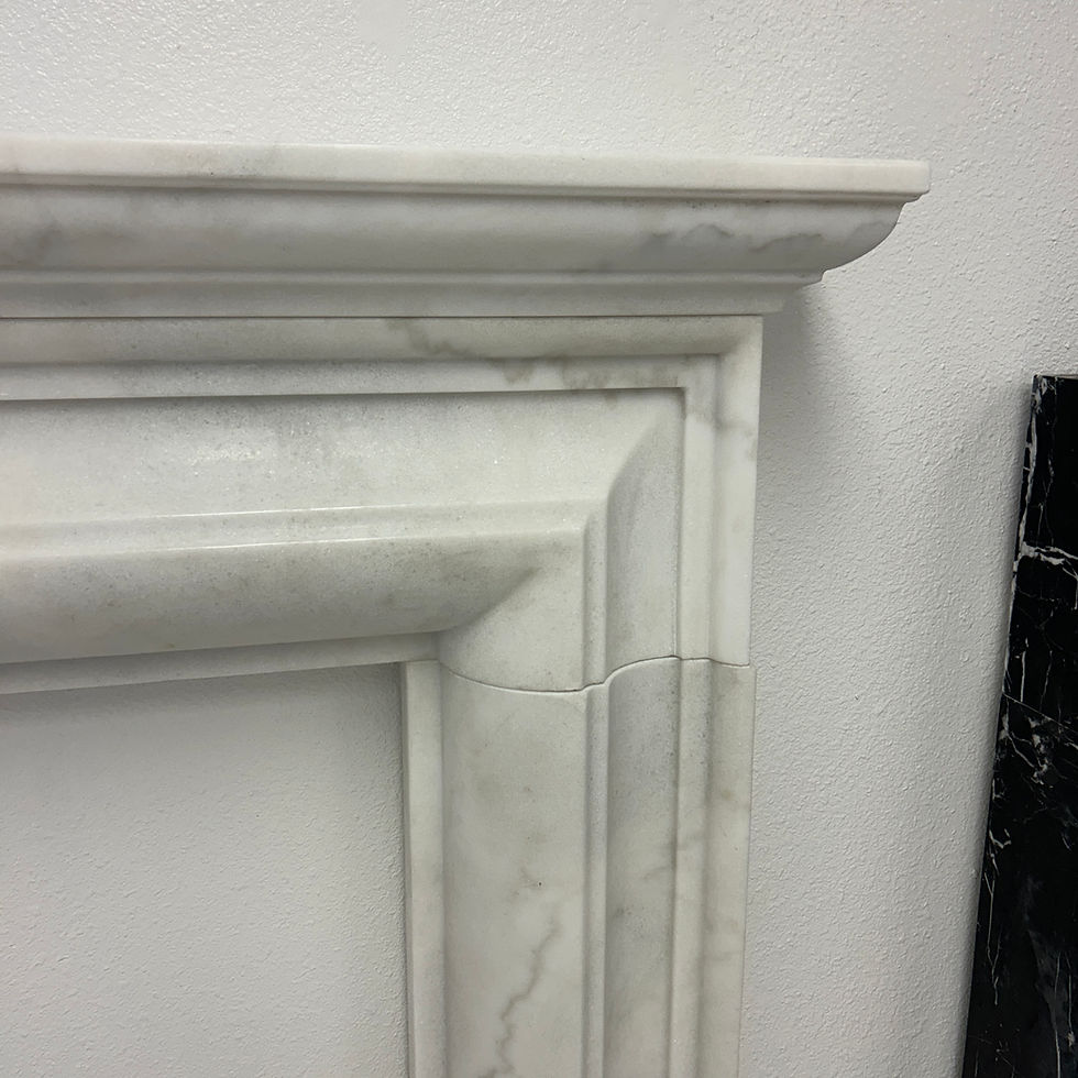 Thumbnail: Carved Modern Marble Fireplace Mantel