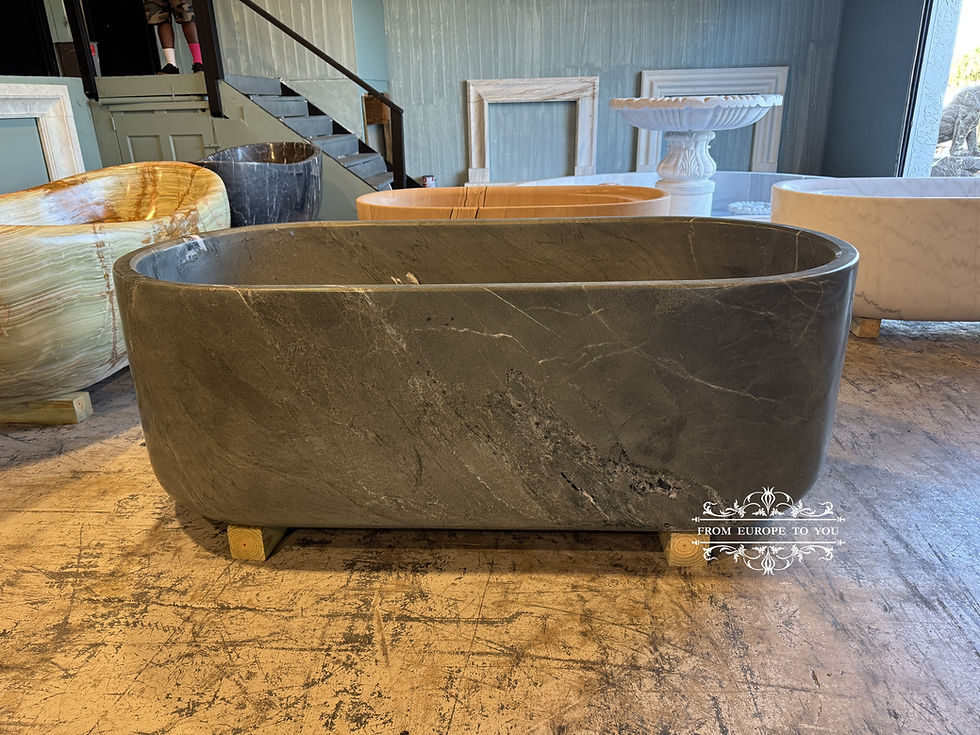 Thumbnail: Carved Designer  Marble Bathtub