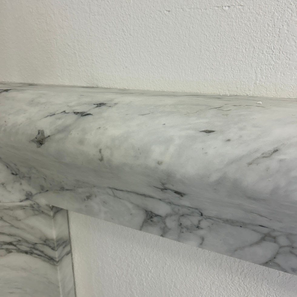 Thumbnail: Mid Century Modern Bolection Style Marble Fireplace