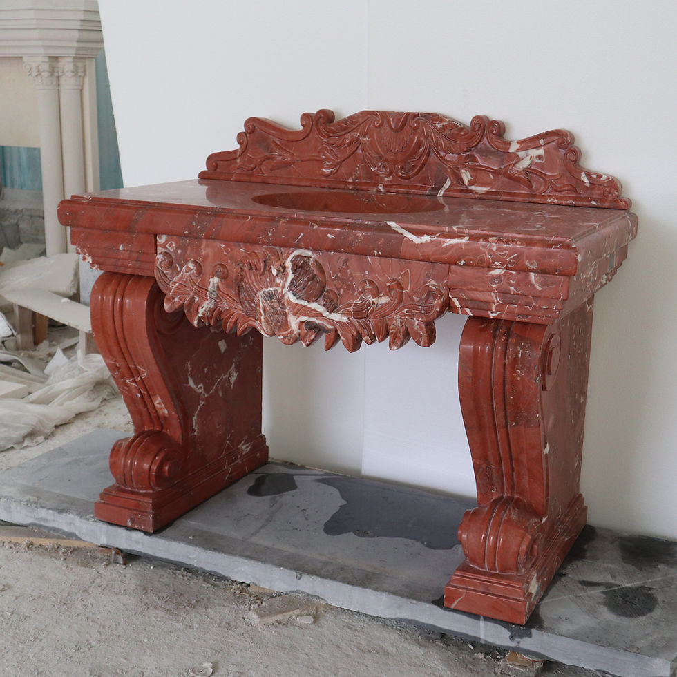 Thumbnail: Hand Carved Marble Victorian Style Sink