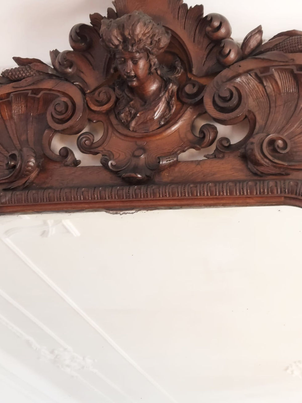 Thumbnail: Monumental Antique Italian Sideboard with Grand Mirror
