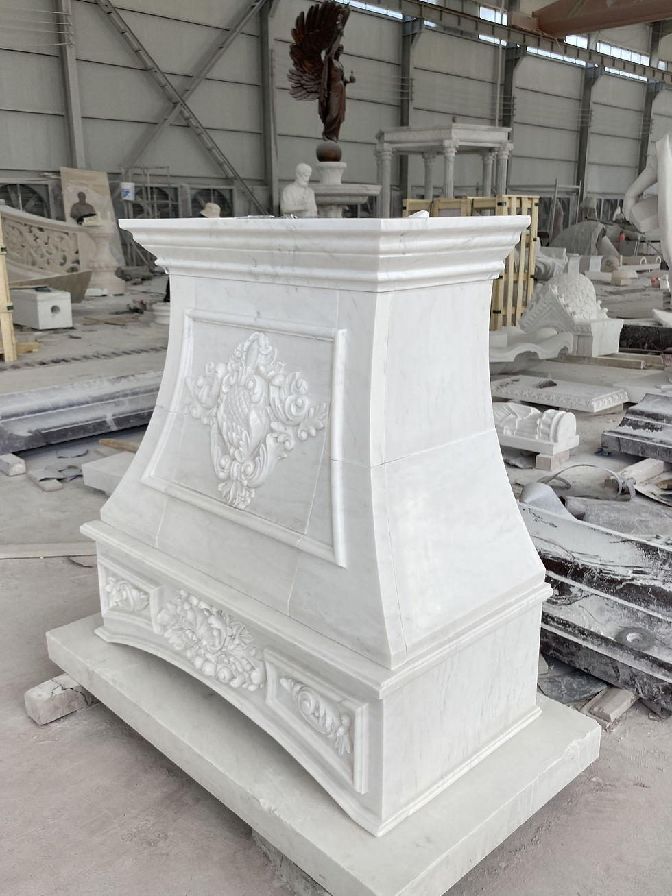 Thumbnail: Carved Marble Stove Hood