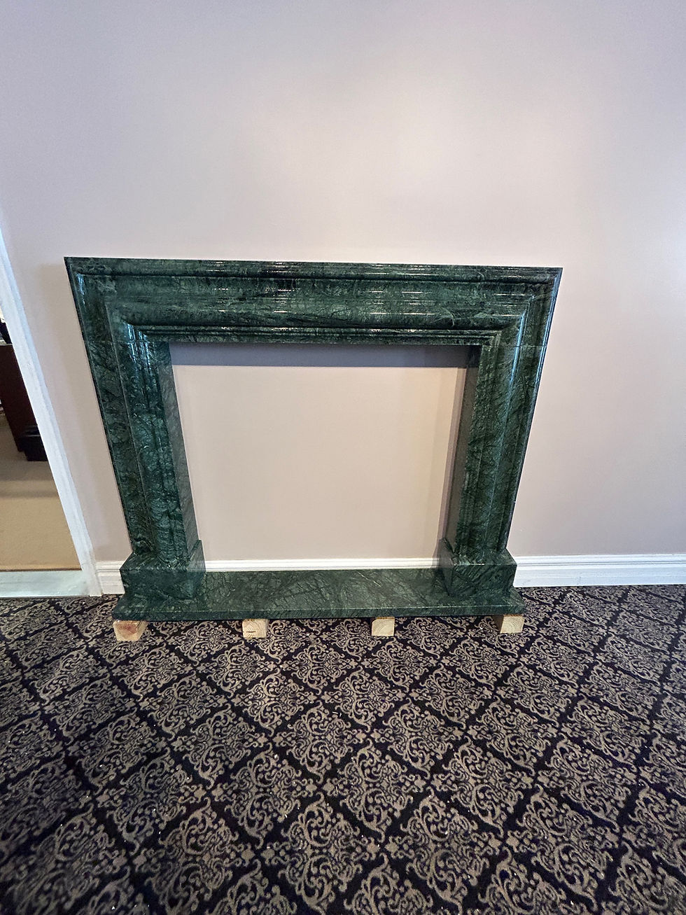Thumbnail: Mid Century Modern Marble Fireplace Mantel