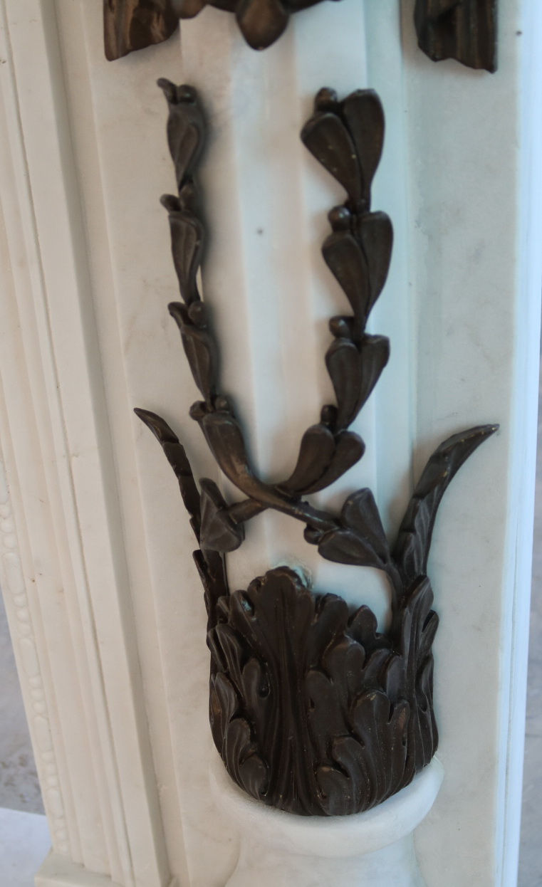Thumbnail: Marble and Bronze Victorian Style Fireplace