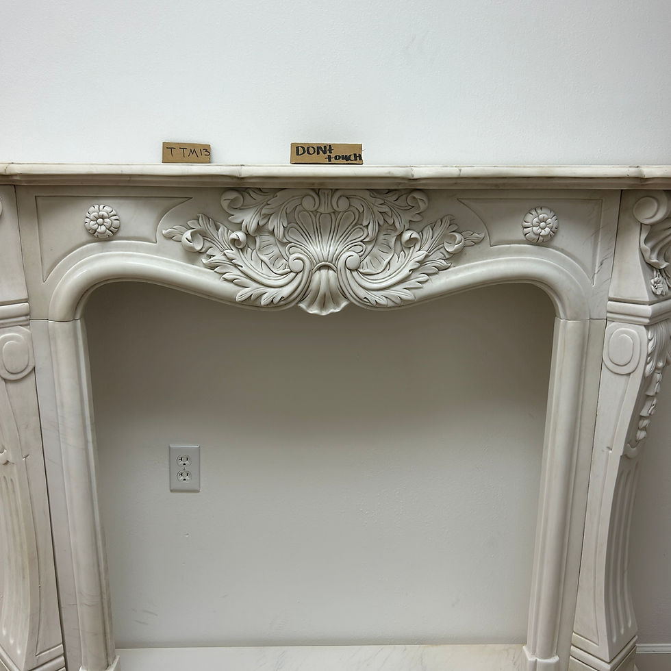 Thumbnail: Hand Carved Marble Fireplace Mantel