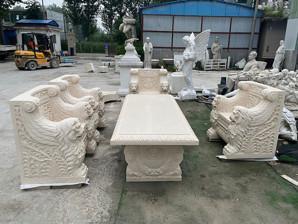 Thumbnail: Carved Marble Medusa Head Table