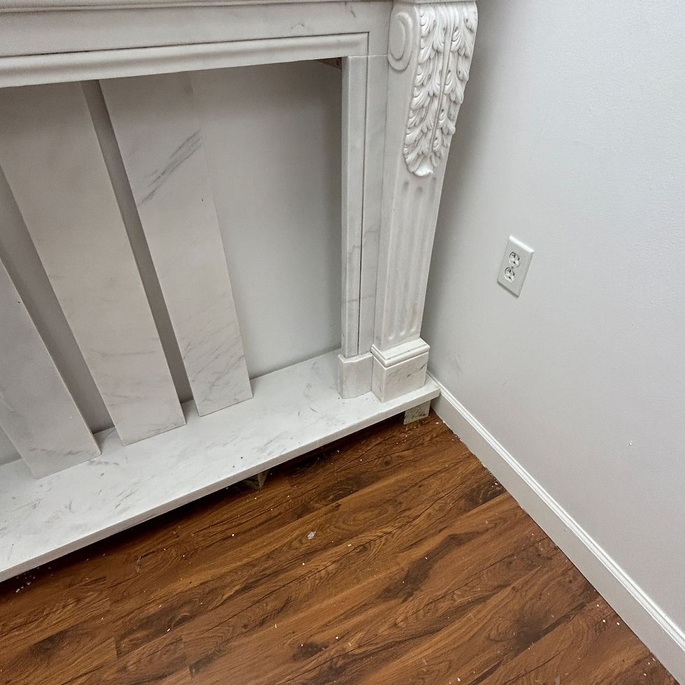 Thumbnail: Hand Carved Marble French Style Fireplace Mantel