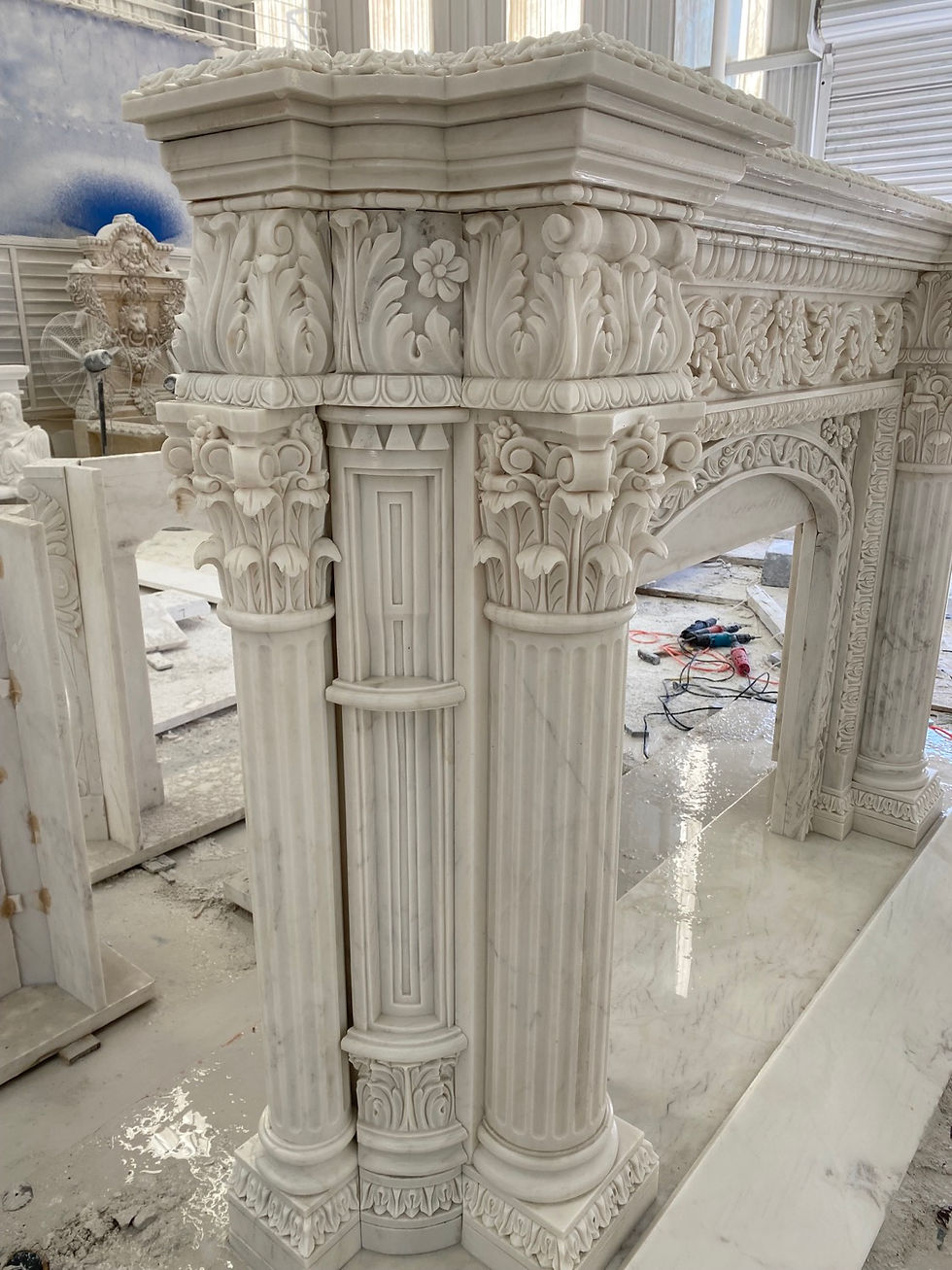 Thumbnail: Marble Fireplace Mantel