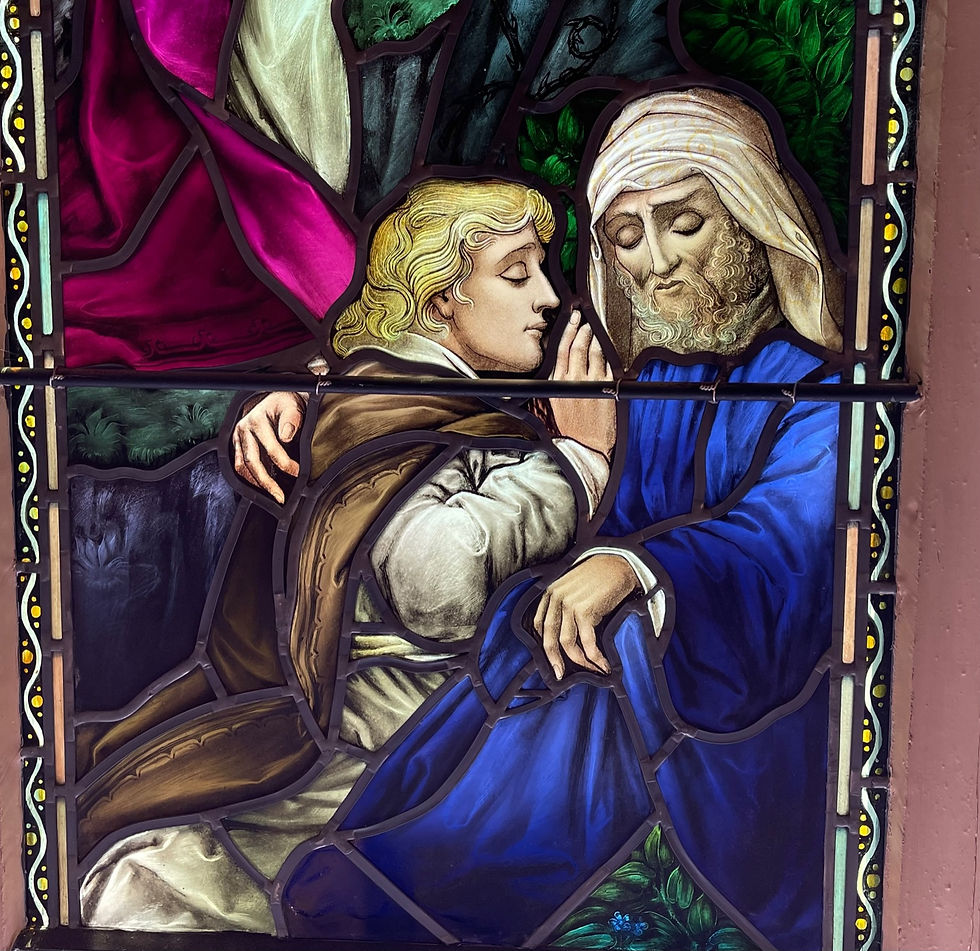 Thumbnail: Antique Stained Glass Christ Church Window