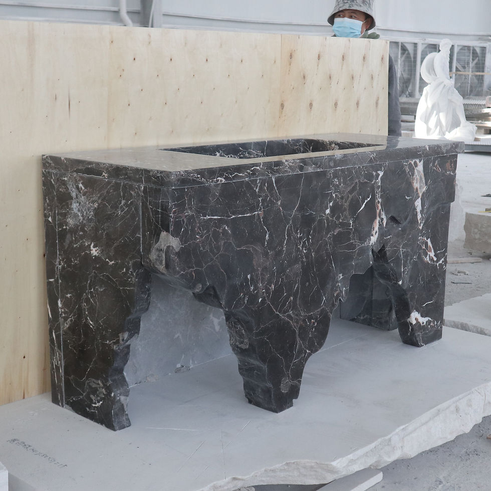 Thumbnail: Bespoke Carved Marble Custom Sink