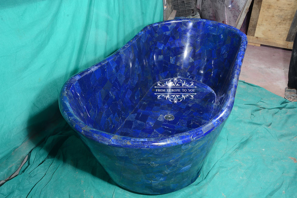 Thumbnail: Rare Lapis Lazuli Stone Designer Bathtub