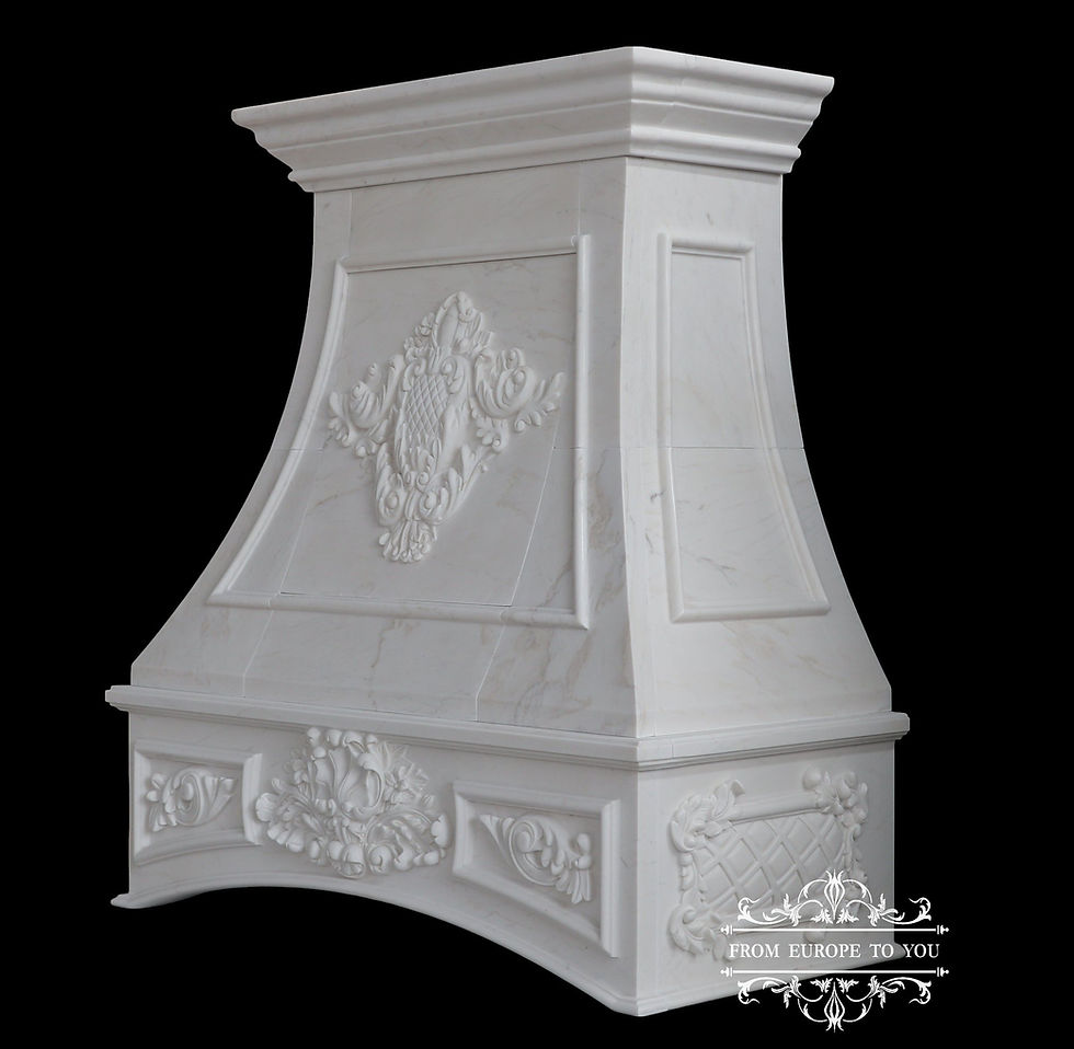 Thumbnail: Carved Ornate Marble Stove Hood