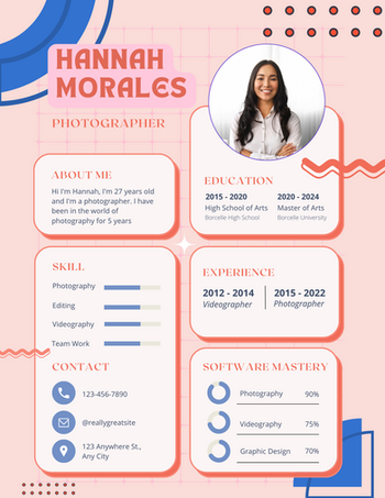 Pink And Blue Creative Photographer Resume.png