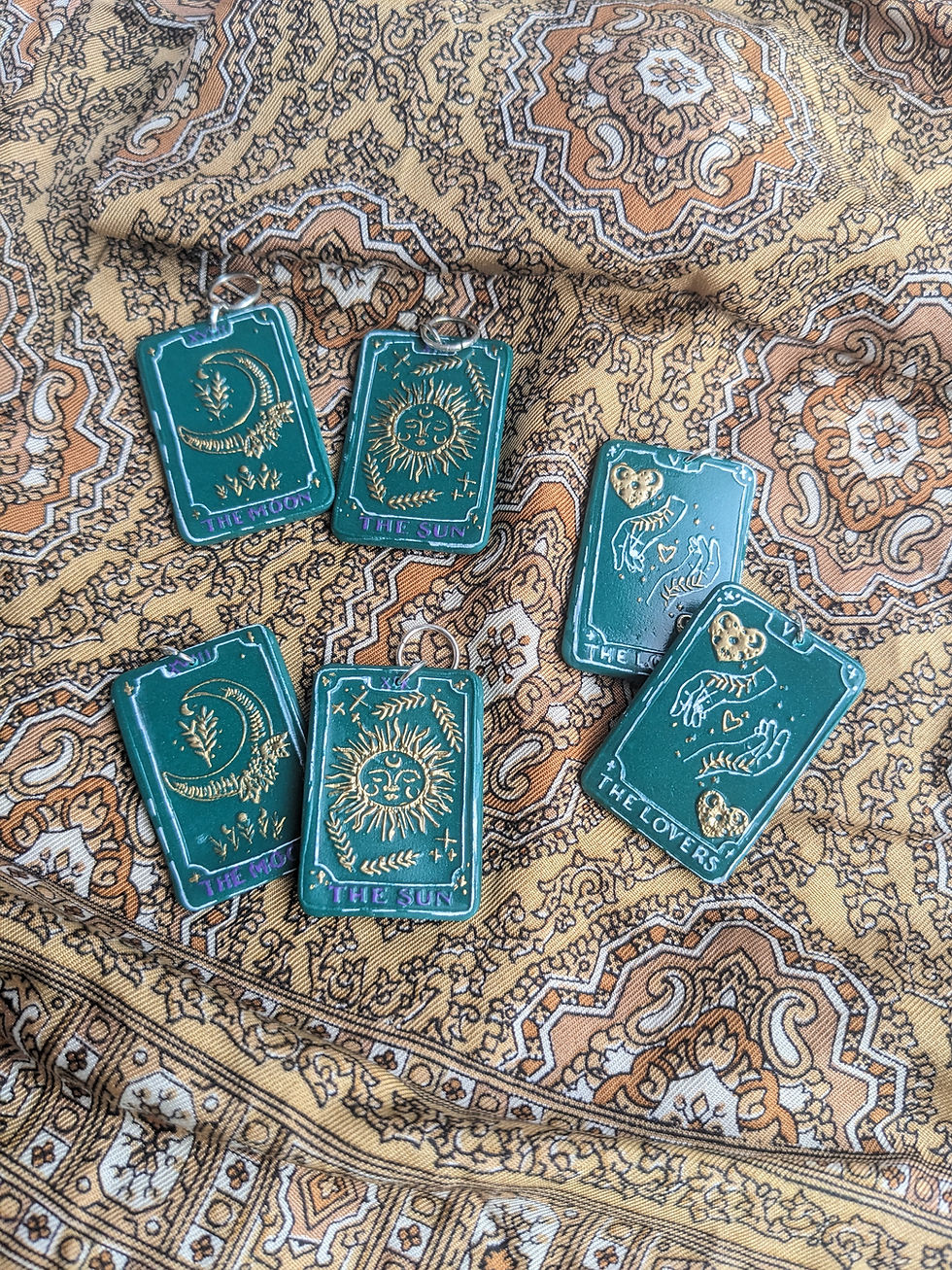 Thumbnail: Mix and Match Tarot Card Earrings or Keyring (Price Per Tarot Card)