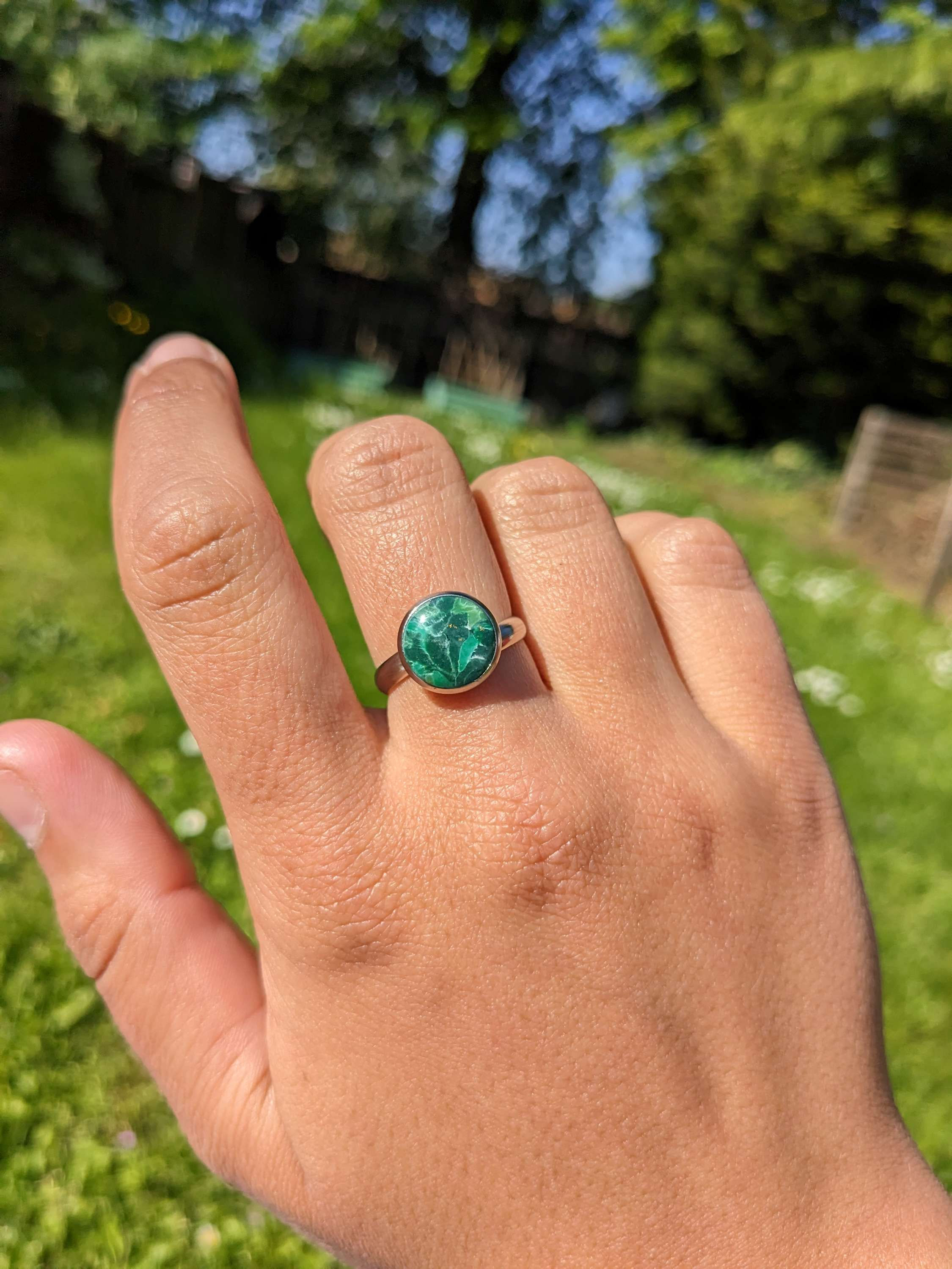 Marbled Green Ring 3 - Small Tray