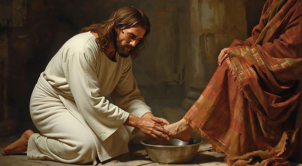 Maundy Thursday--Jesus washes the disciples' feet