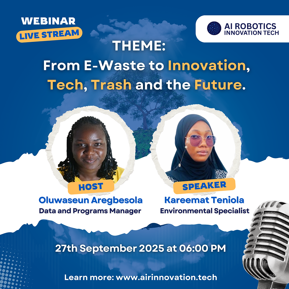 Webinar: From E-Waste to Innovation, Tech, Trash and the Future.