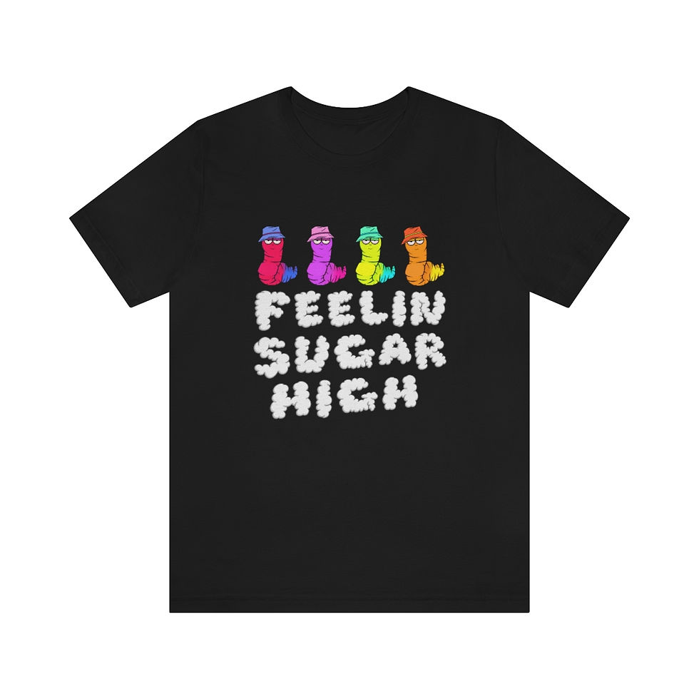 Feelin Sugar High Gummy Worms - Unisex Jersey Short Sleeve Tee