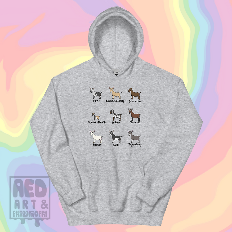 Goofy Goats - Hoodie, Breed Chart