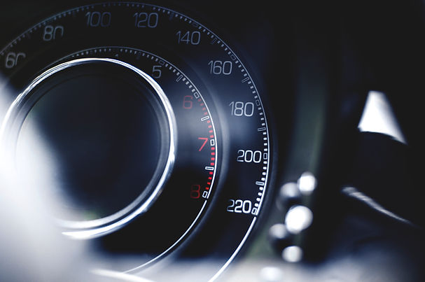 Car Speedometer Closeup