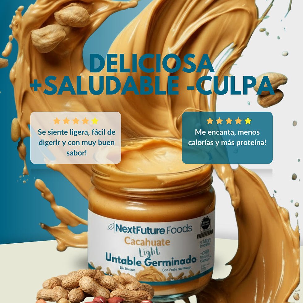 Miniatura: Crema de Cacahuate Germinado LIGHT I SIN AZUCAR con Fruto de Monje I 454gr