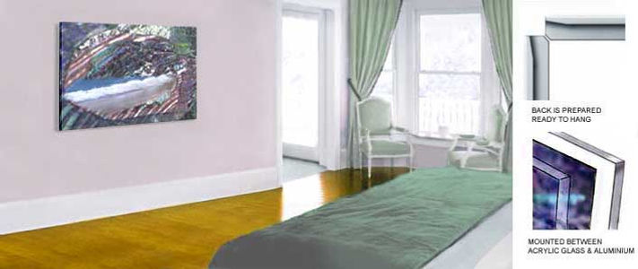 displayed in a bedroom