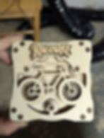 RAGBRAI bicycle spinner wooden art