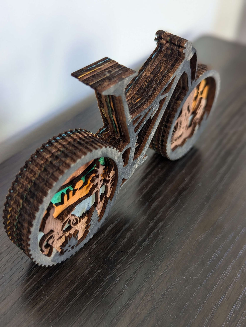 Thumbnail: Mountain Bike Wooden Layered Art