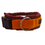 Thumbnail: gepolstertes Hundehalsband orange dunkelrot maßgeschneidert