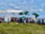 Outdoor party marquee with guests enjoying a celebration in Yorkshire.