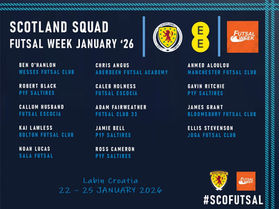 Scotland Squad Update for Futsal Week