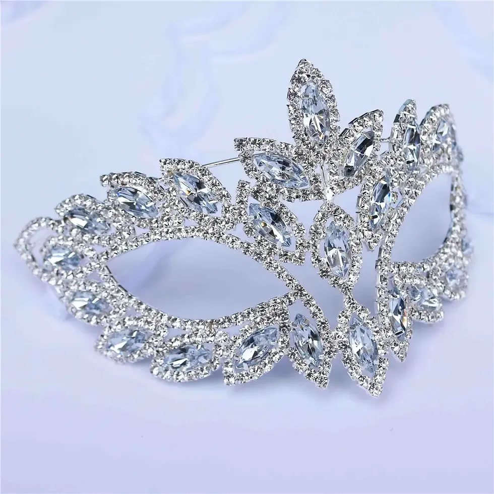 Thumbnail: New Crystal Mask Cover Jewelry for Women Handmade Mask