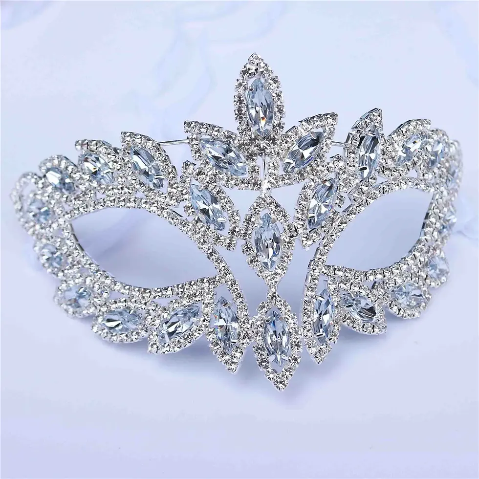 Thumbnail: New Crystal Mask Cover Jewelry for Women Handmade Mask