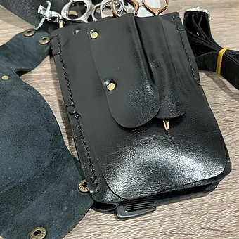 Thumbnail: Professional  Hairstylists Scissors’ Holster Genuine Leather Shoulder Bag