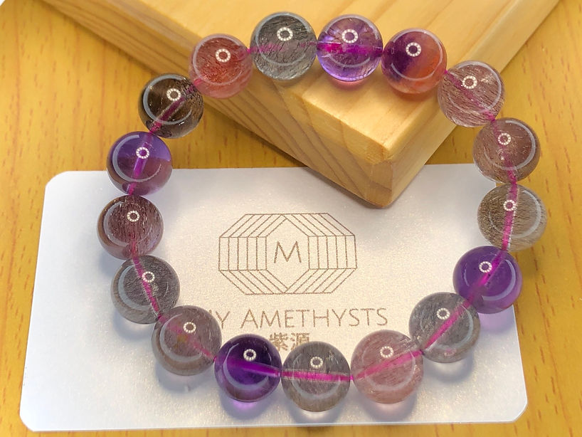 10mm (3077)收藏級無棉玻璃體全礦片超閃強力磁場超級七 連香港鑑定証書