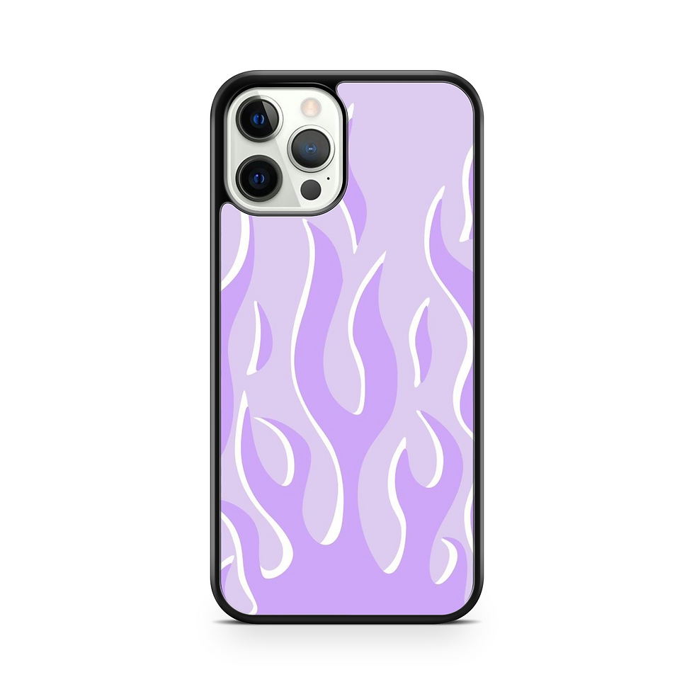 Pastel Purple Flames Case