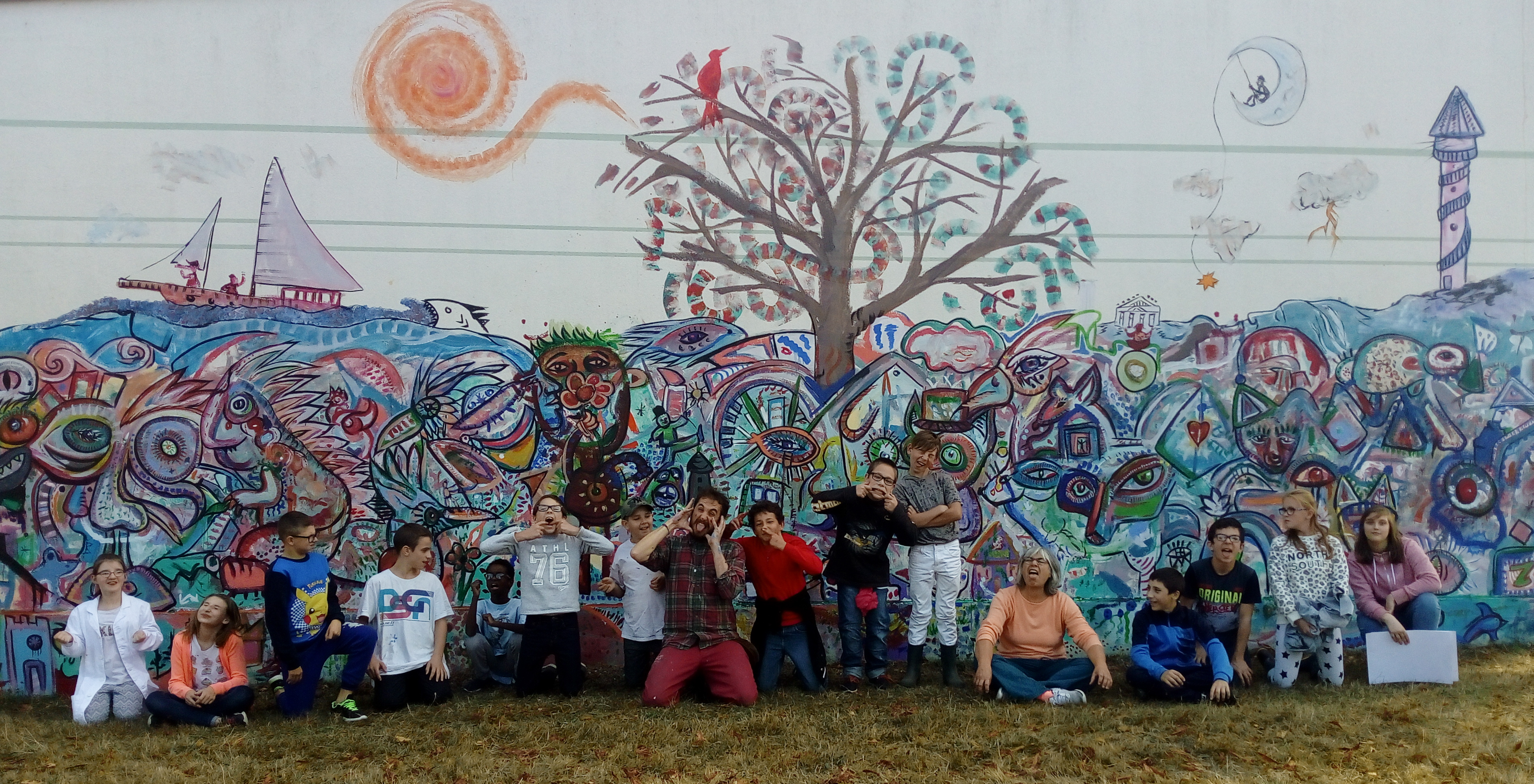 Fresque collective en écoles
