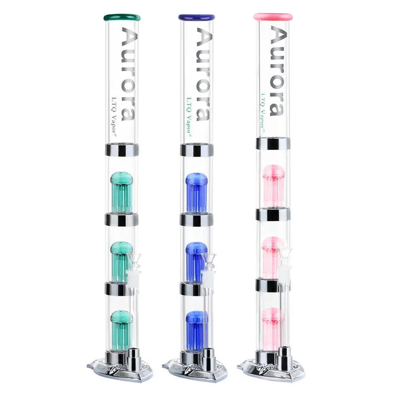 Aurora 18" 3 pc Bong with 2 percs