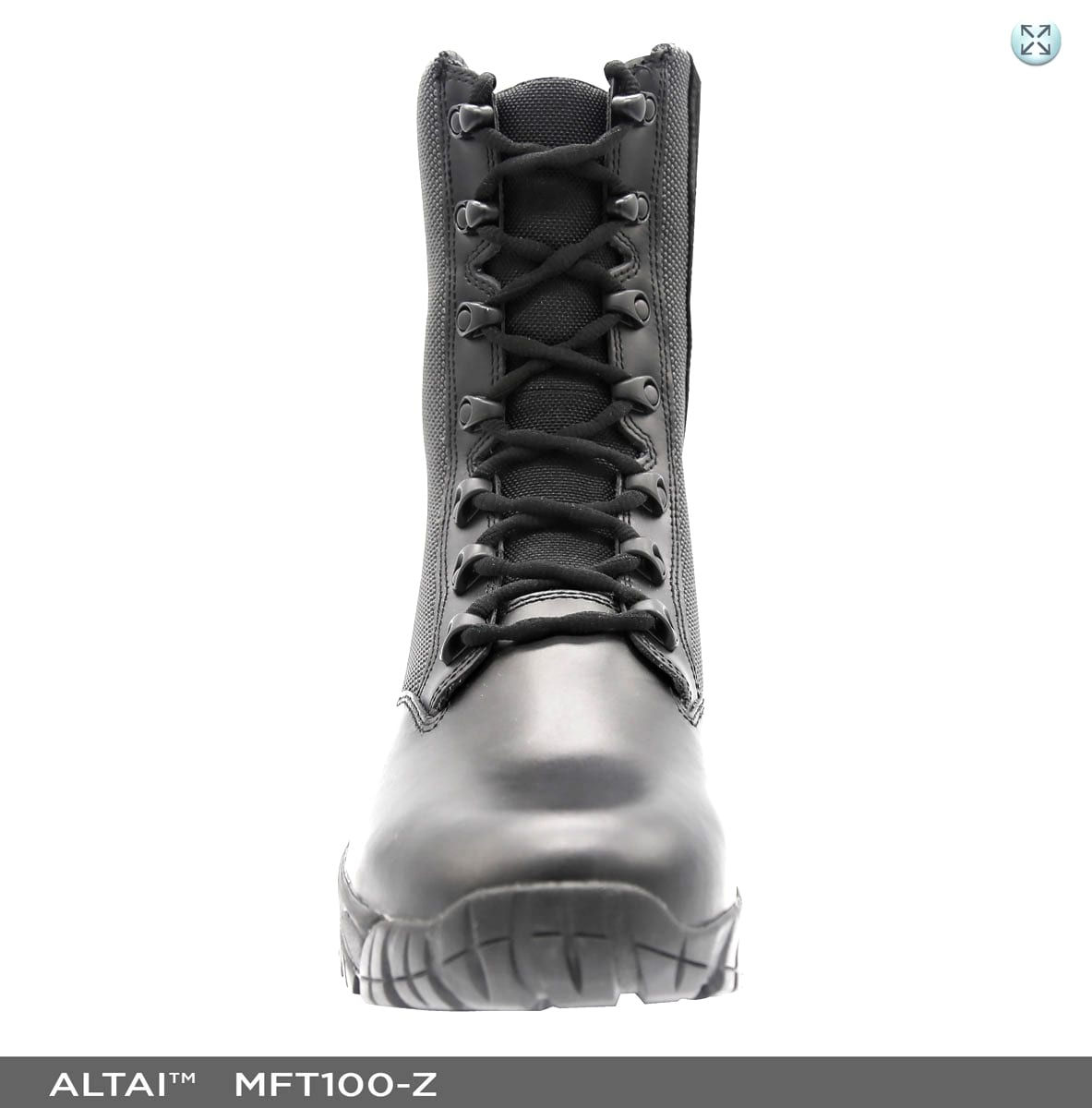 ALTAI 8″ Waterproof Side Zip Black Boots Model: MFT100-Z